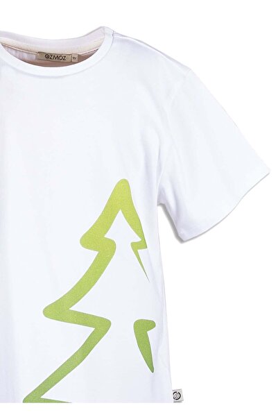 Ozmoz By Mukadder Özden Organic Tree Printed White Children's T-Shirt