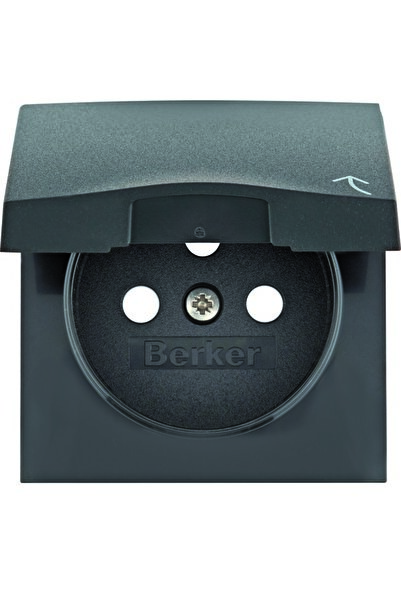 Other Placă de priză antracit mată cu capac BKwadratB3B7