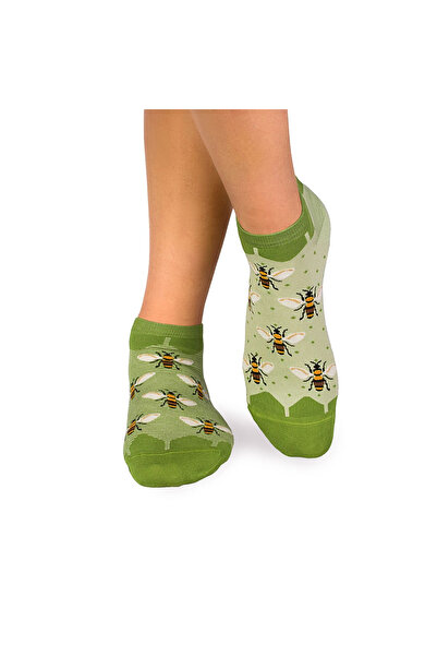 Pirin Hill Sosete scurte bambus FINE BAMBOO Sneaker Bees - Green