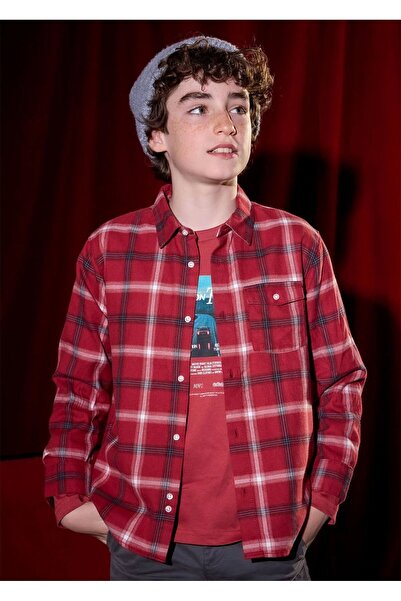 MAYORAL Boy's Plaid Shirt Red 7108