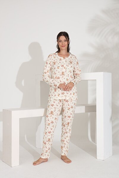 Etoile Σετ γυναικεία πιτζάμα με μακριά μανίκια από 100% βαμβάκι 98288