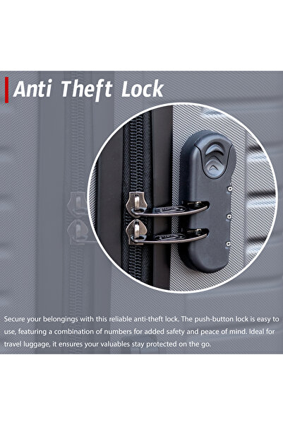 ZAAPPY Lightweight 2PCS SET (20/24 Inch) ABS Luggage Hard Shell Trolly with smooth spinner wheels