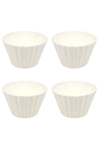 Vervo.ro pentru minți curioase Set of 4 bowls, 125 ml, Plastic, White