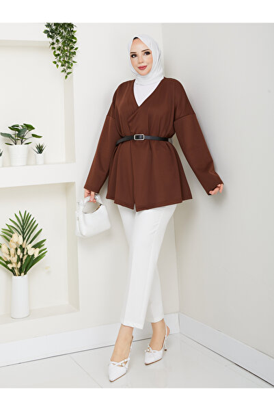 Wual giyim Puf Scuba Belted Jacket