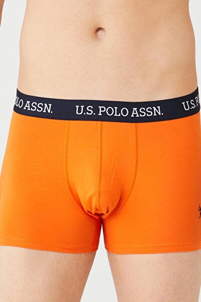 U.S. Polo Assn. Men's Economical 3-Piece Boxed Cotton Patterned Plain Comfortable Boxer