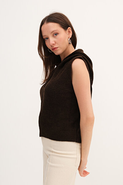 Addax Hooded Knitwear Vest Y3478