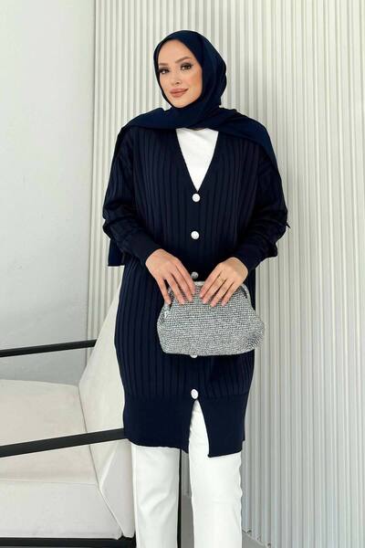 Melike Tatar Soğuk İplik Triko Hırka 70-2526