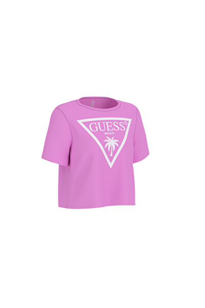Guess Logo Crop Women's Boxy Fit T-Shirt