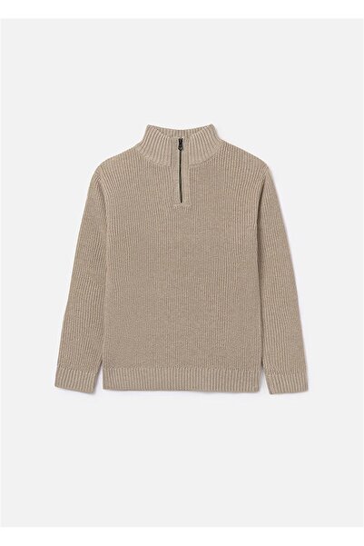 MAYORAL Boy's Zippered Sweater Cream 7304