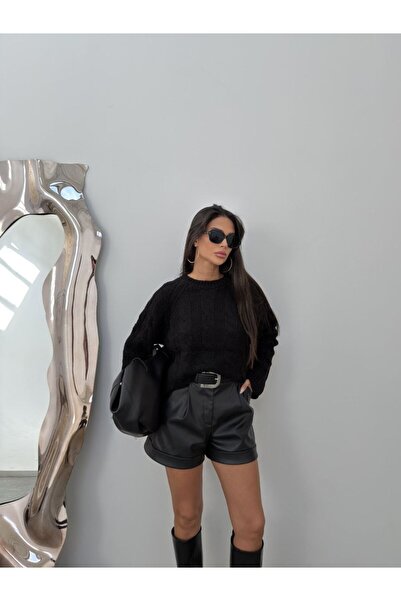 LAMİFUSTORE Knitted Patterned Sweater