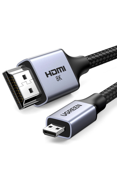 Other Kabel przewód micro HDMI - HDMI 2.1 8K 1m - szary
