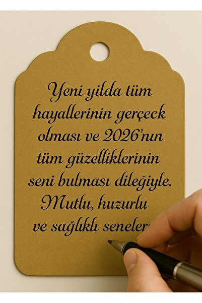 Dekals 20 Farklı Model Etiket Hediye Poşeti Delikli Etiket Yılbaşı Temalı Grafikler (Sadece Etiket)