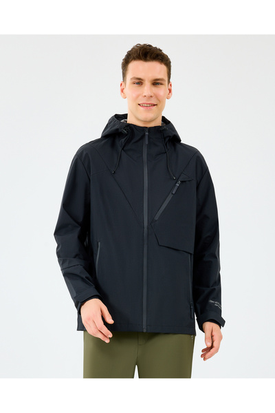 SKECHERS M Coated Jacket Erkek Siyah Mont S2520134-3817