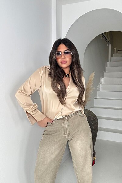 Sohotique By P Washable Wide Leg Jeans Beige