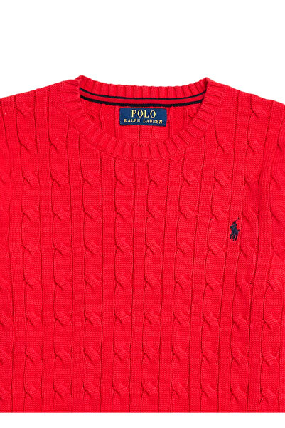 Polo Ralph Lauren Kırmızı Saç Örgülü Erkek Çocuk Triko