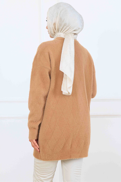 benguen Πλεκτό τοπ με πέτρινη λεπτομέρεια S3008 Mink