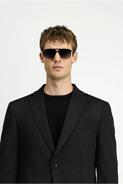 Kiğılı Regular Fit Sivri Yaka Düz Armürlü Yünlü Klasik Takım Elbise