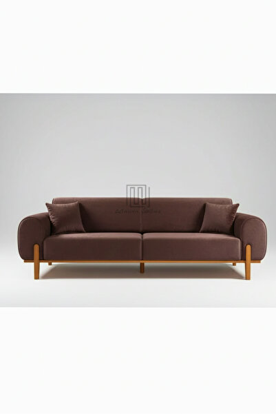 LİNOVAHOME Regal Koltuk Takımı 3+3+1 Kahverengi Renk