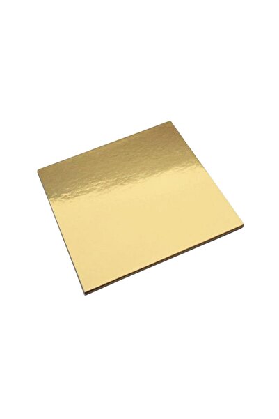 EFE PASTACILIK Gold Kare Pasta Altlığı 18 cm – Kalın Karton 25’li Paket