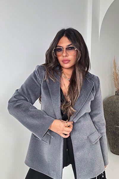 Sohotique By P Jachetă Blazer Furry Cashmere afumată