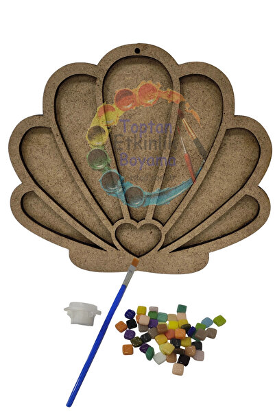 toptanetkinlikboyama İstiridye Mozaik Yapma Seti | MDF Mozaik Baz | Mozaik Ta...