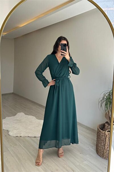 Dipmoda Rochie maxi din șifon pentru femei DPNM001