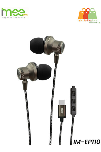 iMee سماعات أذن سلكية PLUS IM-EP110 من النوع C مزودة بميكروفون وصوت ستيريو عا...