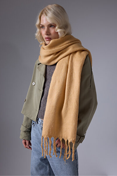 myfirstsea Puffy Yumuşak Dokulu Şaçakalı Kadın Atkı Şal - Kışlık Sıcak ve Şık...