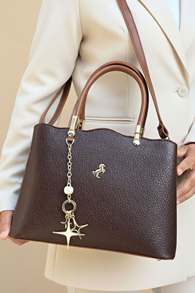 POLO CLUB Geantă de mână și de umăr cu curea lungă cu 2 compartimente pentru femei (29x20 CM)