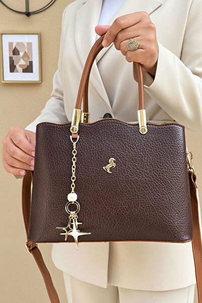 POLO CLUB Жіноча сумка з двома відділеннями, довгими ручками та ременем через плече (29x20 см)