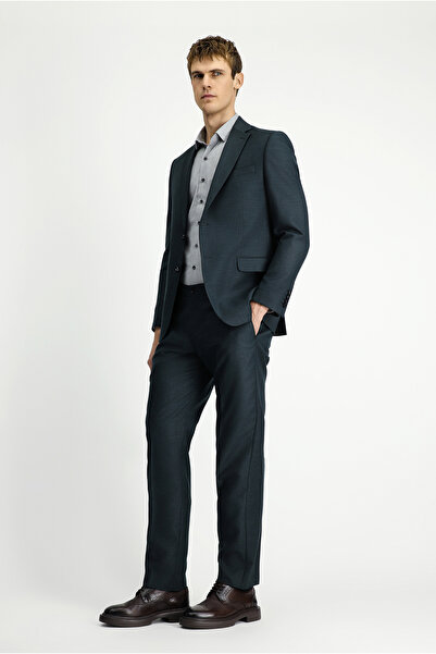 Kiğılı Regular Fit Kuşgözü Beli Lastikli Takım Elbise