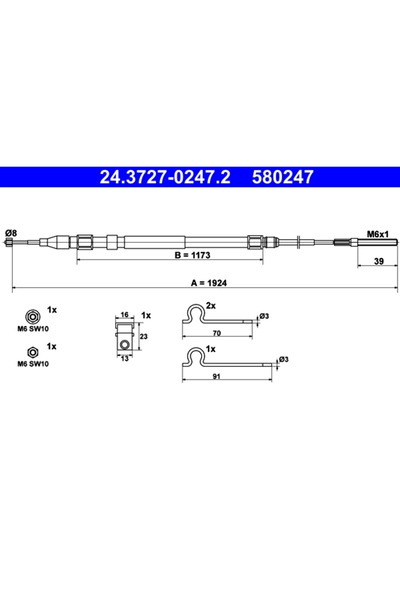 Ate Cablu Frana De Parcare Bmw 5