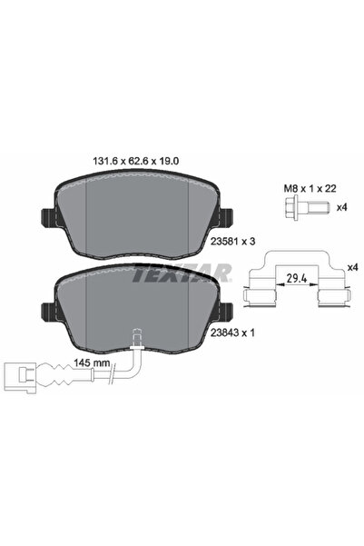 Krieger Set Placute Frana Frana Disc Seat Cordoba/Ibiza 3 Skoda Fabia 2/Rooms...