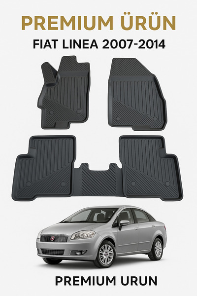 Black Gold Fiat Linea 2007–2014 3D Havuzlu Oto Paspas Premium