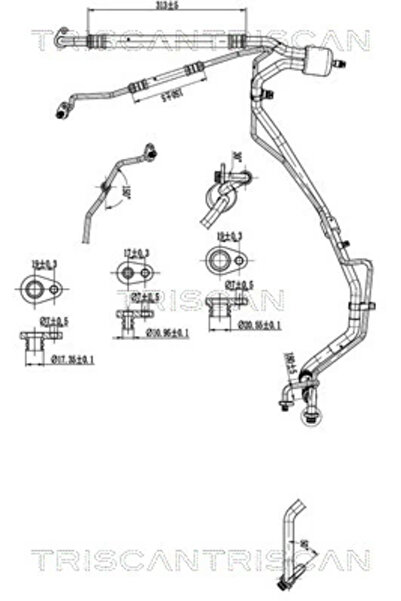 TRISCAN Conducta Presiune Variabila Aer Conditionat Citroen C4 1/C4 Cupe Peug...
