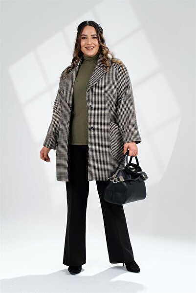 Roxxlen Large Size Pocketed Pitikareli Coat