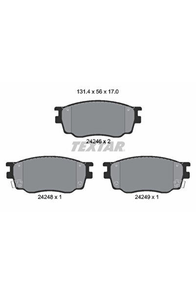 TEXTAR Комплект спирачни накладки за дискови спирачки Besturn (Faw) B50/B70 G...