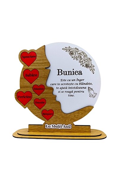 OEM Tablou decorativ, cadou personalizat cu mesaj standard pentru bunica, dim...