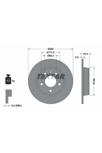 Krieger Set Discuri Frana Ford Galaxy 1/Galaxy Model 1 Van Seat Alhambra 1995...