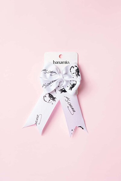 Banamio Ataturk Signature Patterned Clip-On Bow Tie Buckle