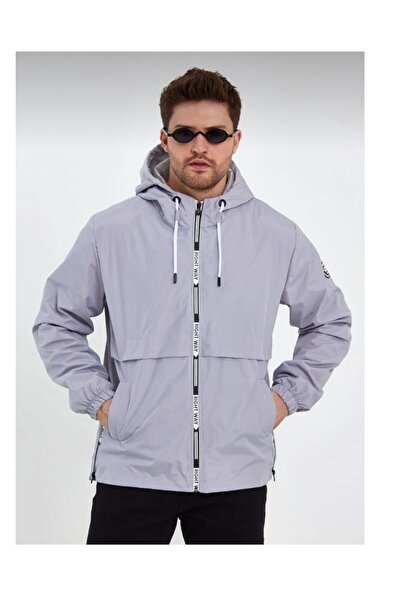 The Naz Line معطف واق من المطر للرجال مطبوع عليه رسومات