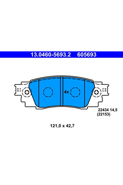 Ate Set Placute Frana Frana Disc Lexus Es/Nx/Rx Toyota C-Hr/Camry/Rav 4 5