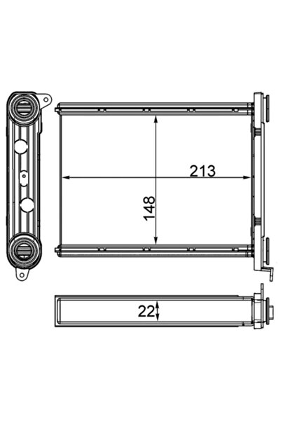 MAHLE Топлообменник за вътрешно отопление Renault Fluence/Megane 3/Megane Cc