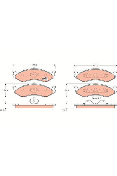 TRW Set Placute Frana Frana Disc Jeep Cherokee/Comanche/Wrangler 1 Jeep (Bjc)...