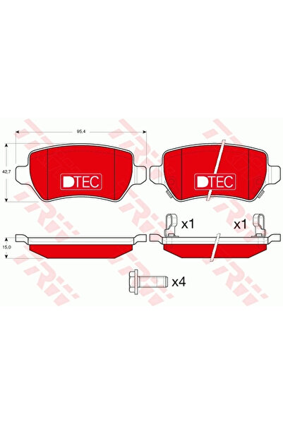 TRW Brake Pad Set Disc Brake Kia Venga Opel Astra G/Astra H/Meriva A Microbus...