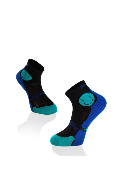 Try to Fly Sosete scurte pentru tenis Fusion Turquoise Black Blue