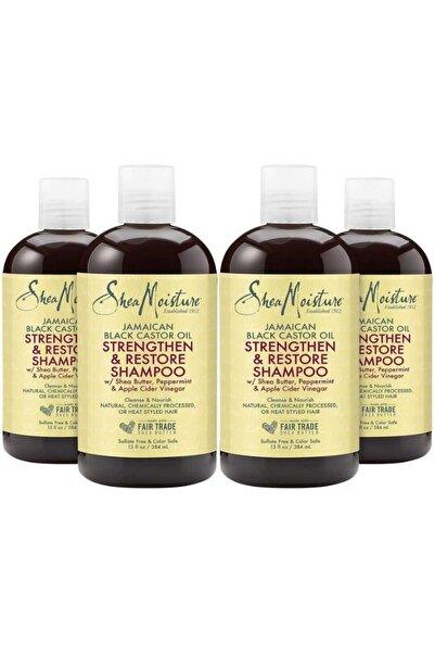 Shea Moisture SheaMoisture Jamaican Black Castor Oil Strengthen & Restore Shampoo, Shea Butter, Peppermint & Apple