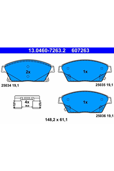 Ate Set Placute Frana Frana Disc Chevrolet Cruze/Orlando/Volt Opel Ampera/Ast...