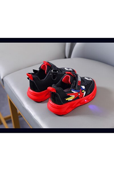 BebeNou Black & Red Light-Up Kids Sneakers - Robot MDB-003-1-C