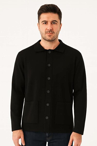 Markova Gömlek Yaka Düğmeli Yandan Cepli Düğmeli Günlük Kullanıma Uygun Hırka 5119